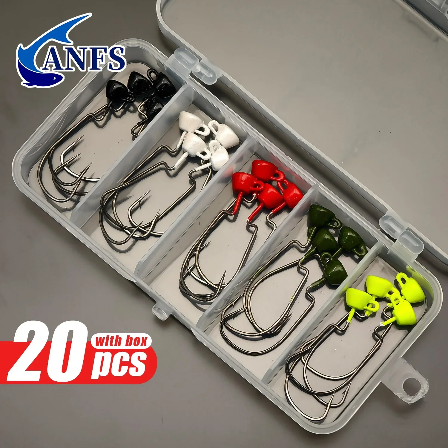 Anzuelos Ned Rig Jig Head ANFS – Plomo colores para vinilo lubina