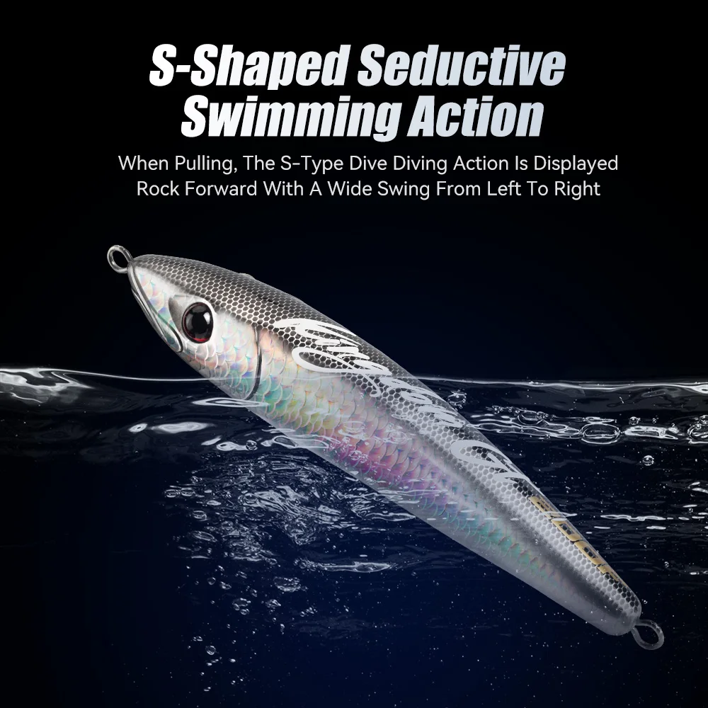 Kingdom GT-Señuelos tipo lápiz flotantes, 180mm, 78g, 200mm, 115g, señuelo de pesca de mar Topwater, cebos duros artificiales, cebo de pesca de agua salada - imagen 5