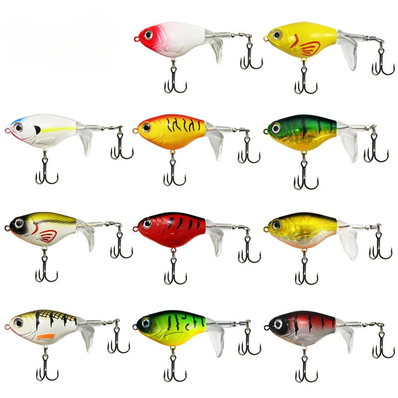 Señuelo de pesca Artificial Plopper, Señuelos de pez gato, aparejos de pesca, cola giratoria flotante, Crankbait, 10g, 14g, 1Pc - imagen 2