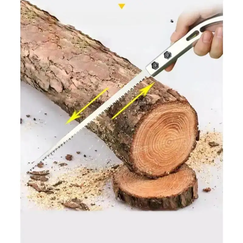 Sierra de mano afilada con mango madera resistente para jardín - imagen 2