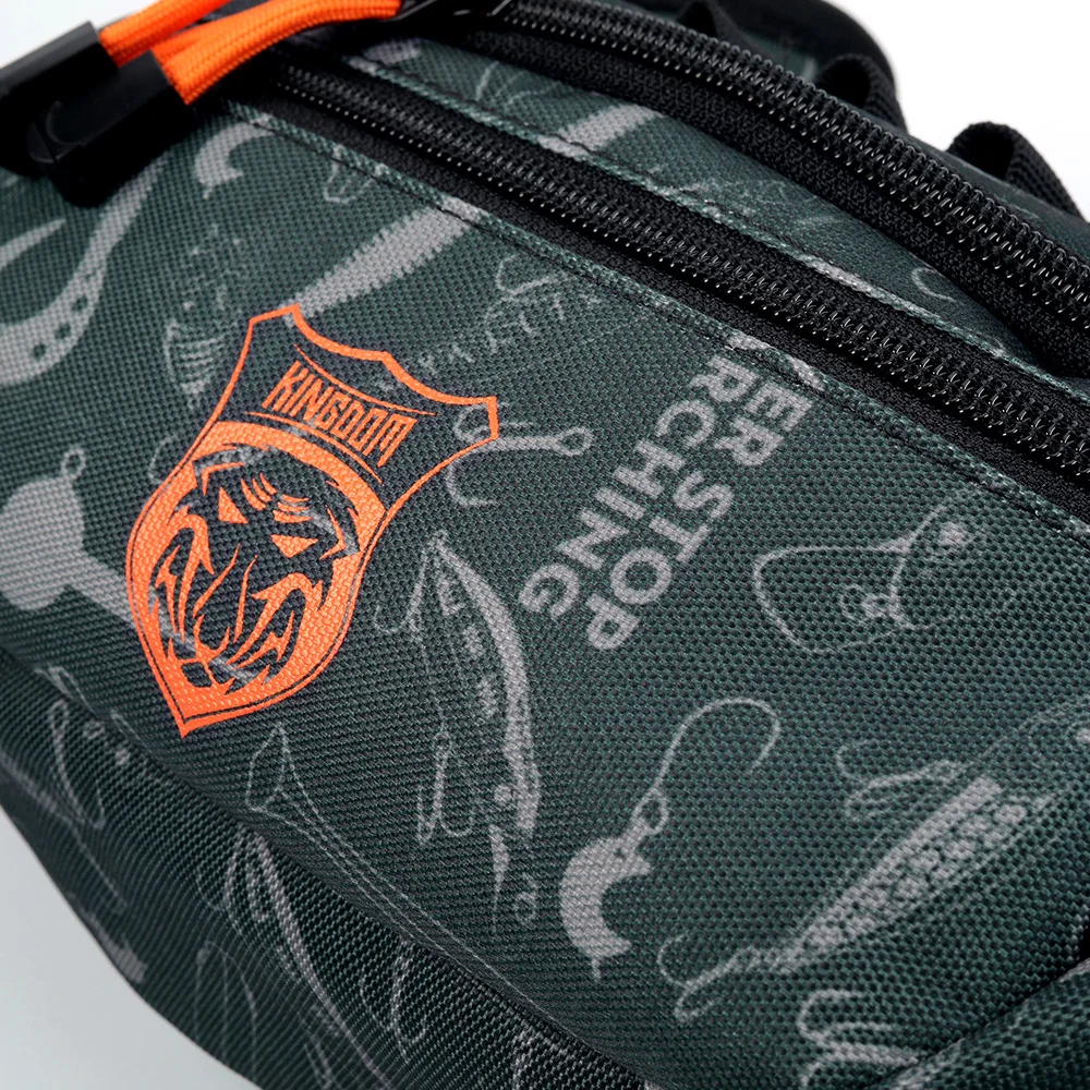 Kingdom-bolsa de pesca multifuncional, mochila con señuelo táctico para cintura y pecho, paquete impermeable de 20x11x11cm, bolsa de aparejos para deportes al aire libre - imagen 3