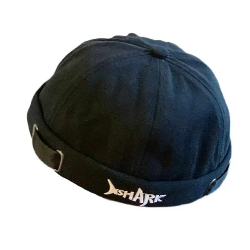 Gorro sin ala de melón algodón con bordado tiburón unisex para pesca - imagen 5