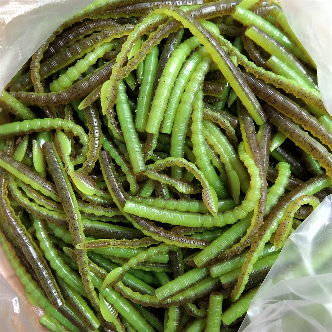 Swolfy 10 Uds 110m 2,3g TPE señuelo suave flotante Señuelos de Pesca artificiales gusanos de mar aparejos de pesca de lombriz de tierra señuelos blandos - imagen 3