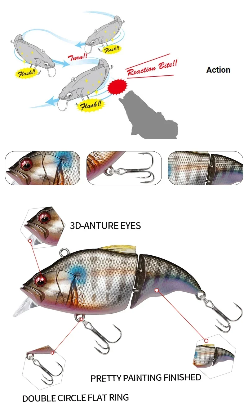 Experimente el mejor diseño de señuelo de pesca con ojos antirontres 3D y acabado precioso
