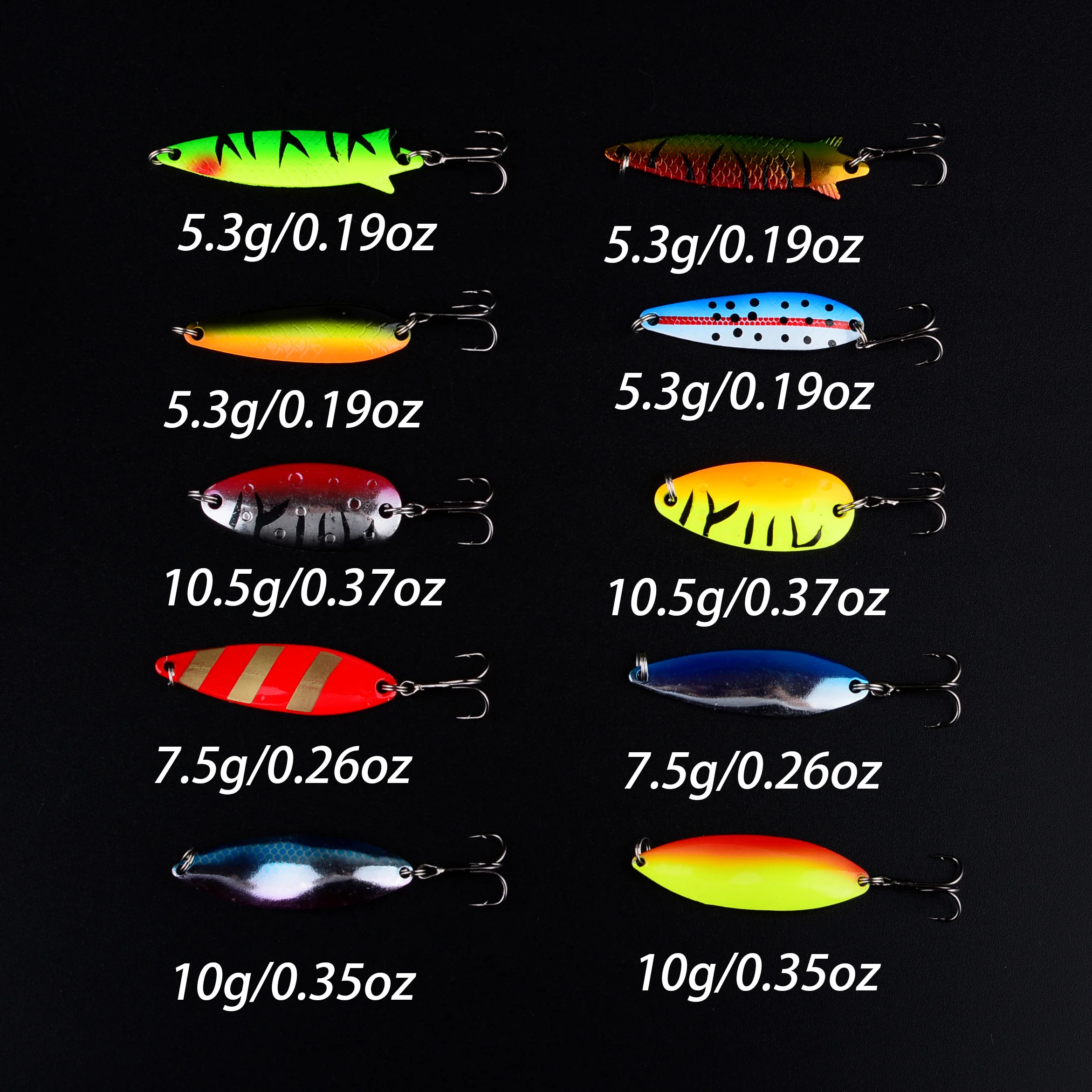 Cucharas de pesca metálicas para trucha y lubina - imagen 5
