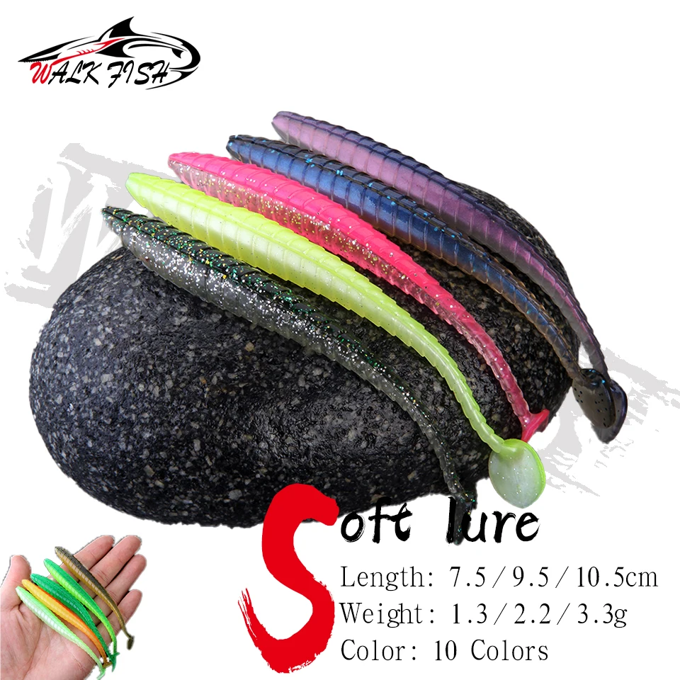 Walk Fish Swimbait de silicona con aroma para mar y trucha - imagen 2
