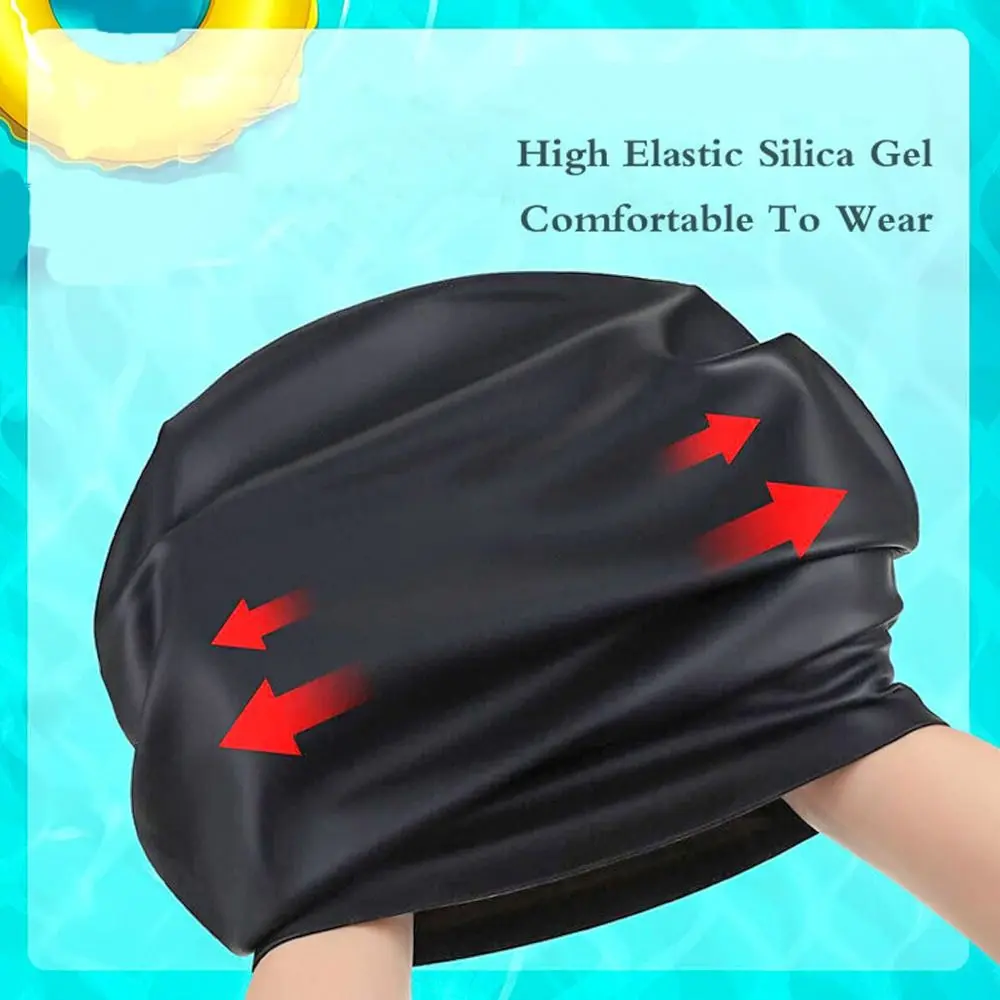 Gorro de buceo Universal impermeable para pelo largo Extra grande, gorro de natación grande, gorro de piscina de cabeza suelta - imagen 3