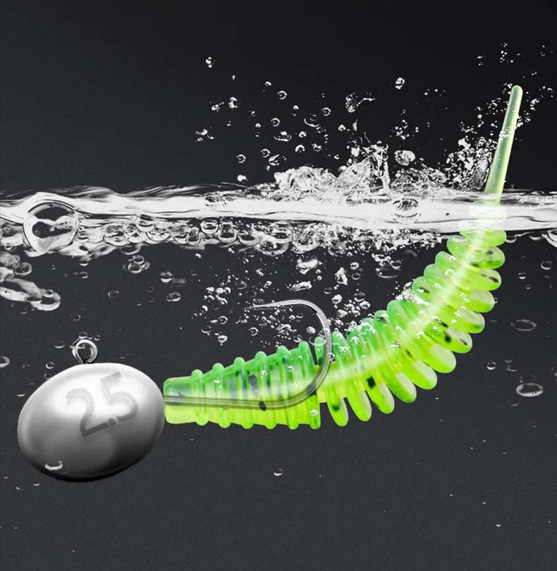 ZUKIBO 20 unids/pk Tanta señuelo de pesca con olor a pescado 35mm 46mm cebo de gusano suave sábalo cebos flotantes de silicona Wobbler Swimbait Artificial - imagen 2