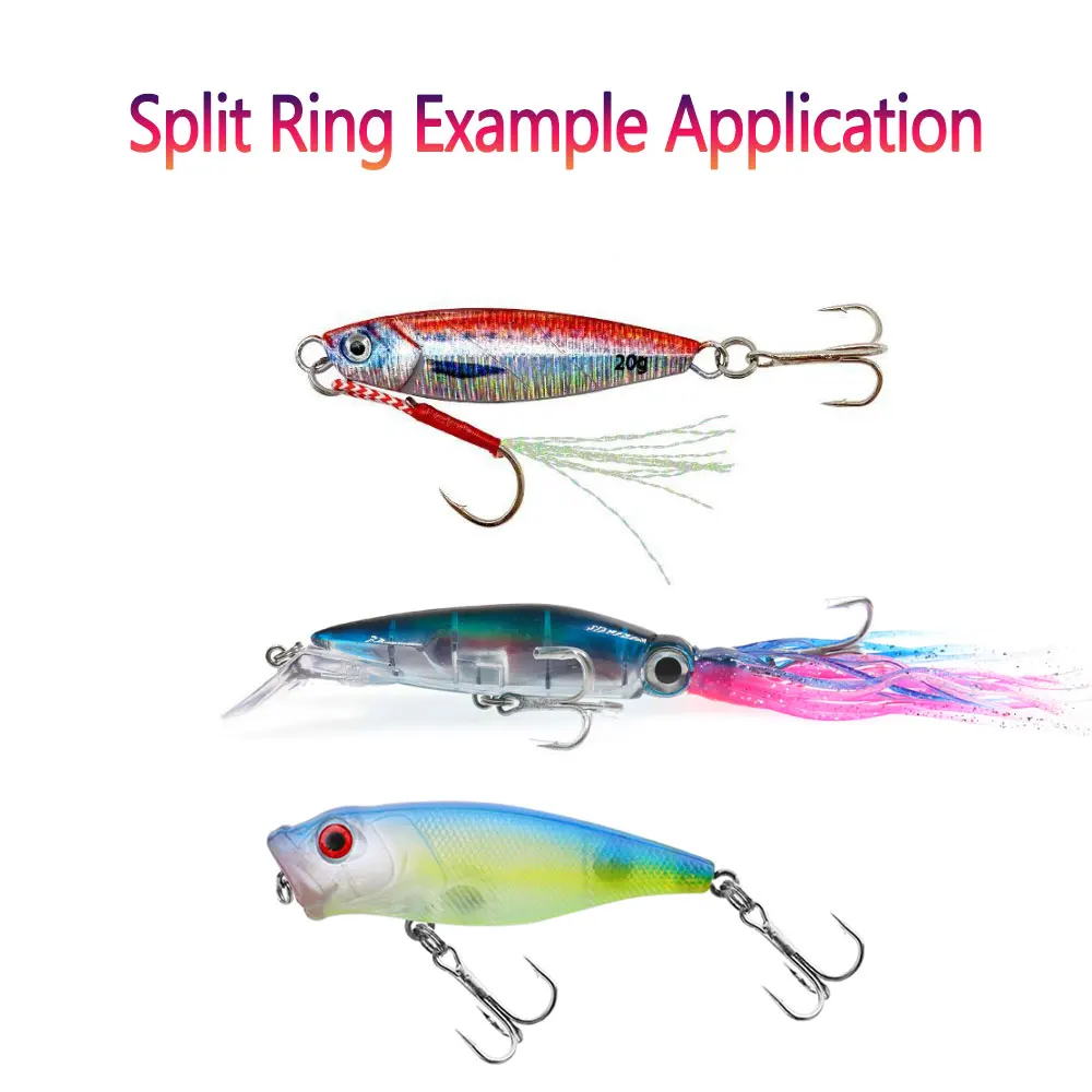 Bimoo-anillo dividido de acero inoxidable, abridor de anillos, alicates de pesca, conectores de señuelo, herramientas, accesorios de pesca en el mar - imagen 5