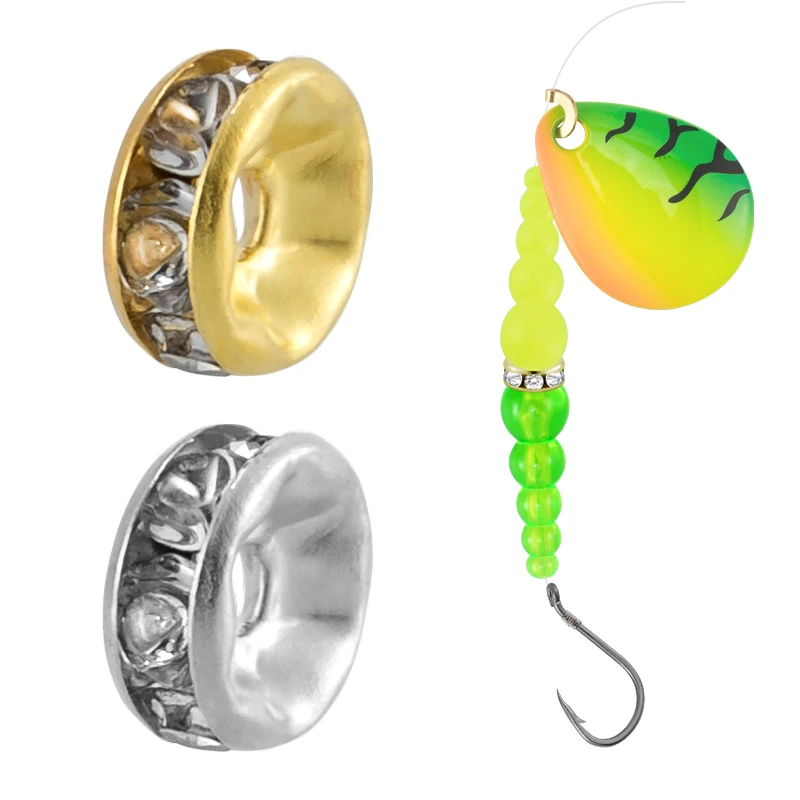 Anillo giratorio de boda con cuentas de pesca, aparejo de arrastre, Walleye, señuelo de trucha, cebo en línea, suministros para fabricación de señuelos, lubina, 100 Uds. - imagen 4
