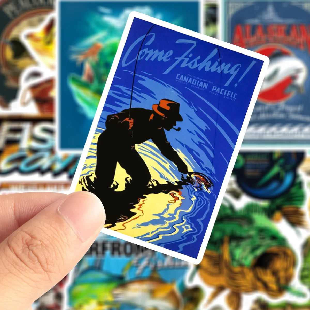 Pegatinas de pesca NUNATAK 50P/1 bolsa, caja de pesca, pegatina de caja de señuelos, pegatina impermeable, pegatina de pesca de mar, pegatinas de peces lubina - imagen 4