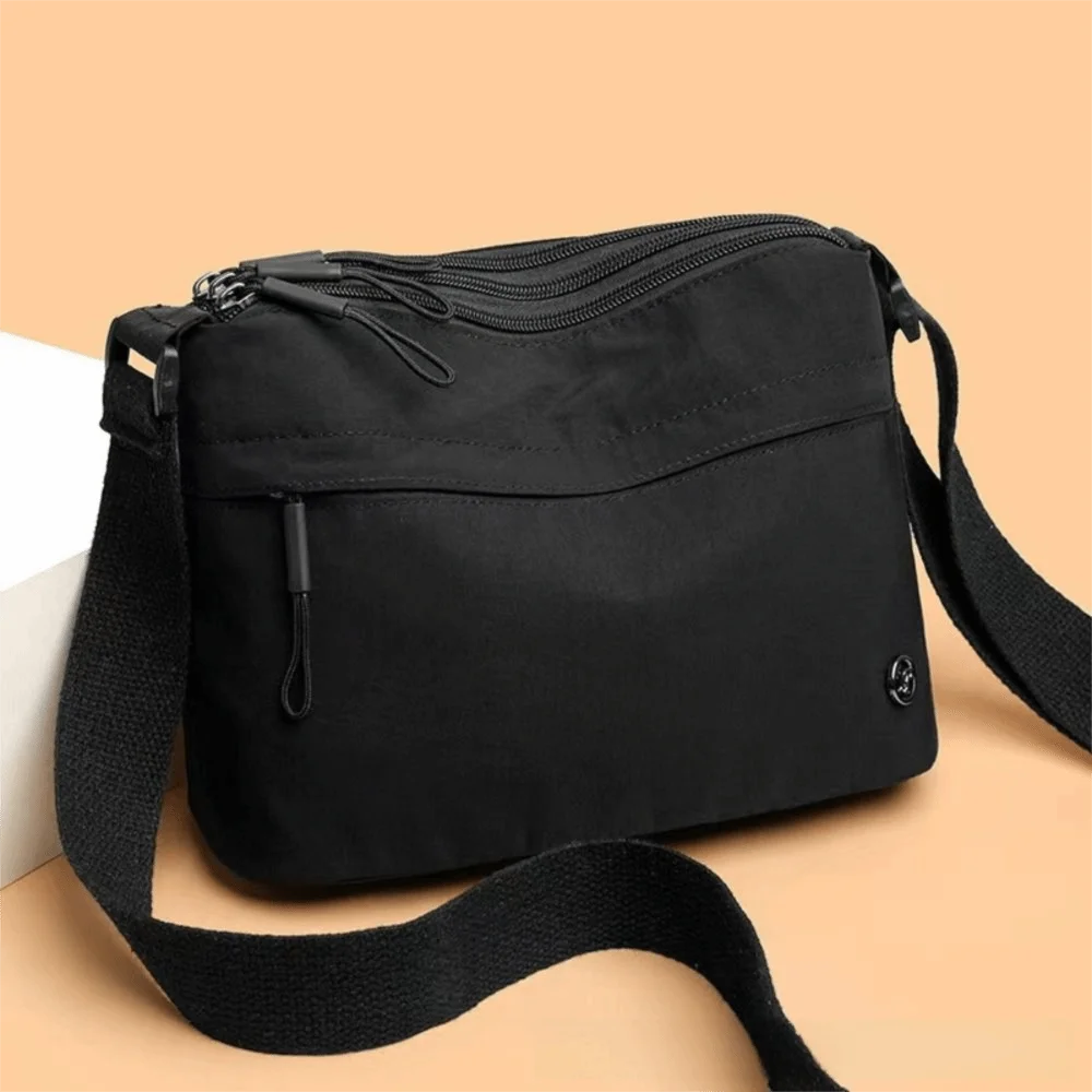 Bolso bandolera de nailon con correa ancha ajustable y cierre - imagen 5