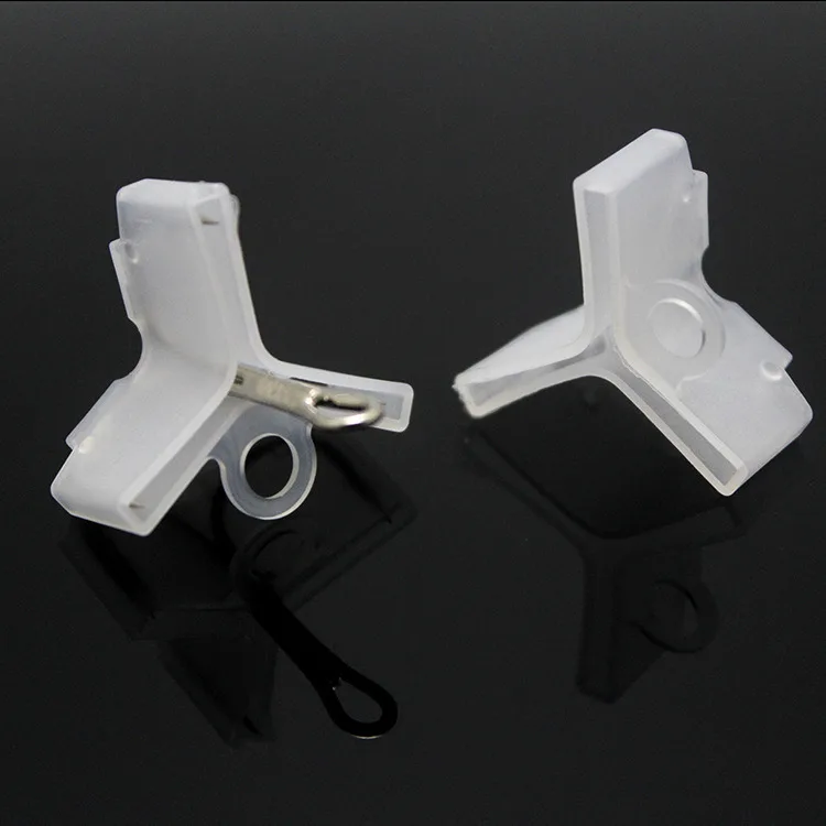 20 unids/lote, tapas protectoras duraderas, cubierta para anzuelo de pesca, equipo de seguridad para peces triples, accesorios ligeros con ranuras, herramientas para mangas - imagen 5