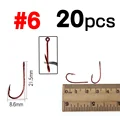20pcs size 6 red