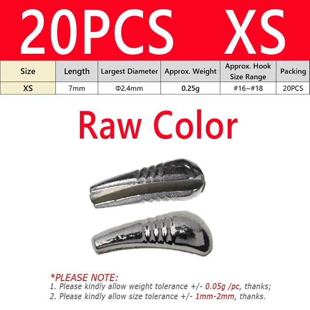 20PCS XS Raw