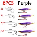 6pcs Purple