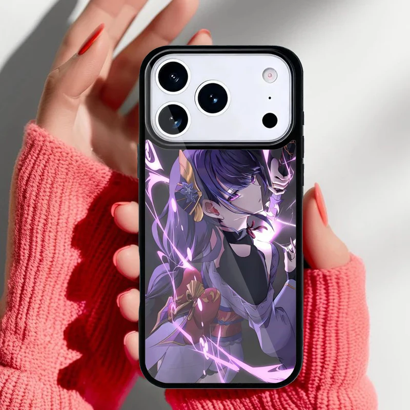 Funda Raiden Shogun para iPhone con diseño del personaje de Genshin Impact