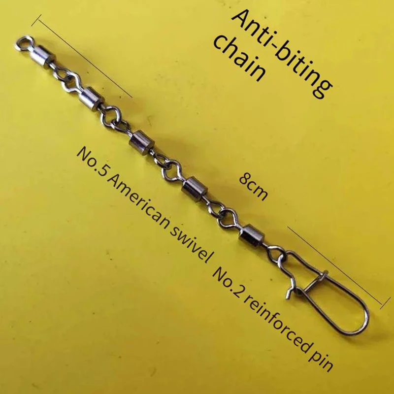 Equipo de pesca PD, Pin antimordedura, cadena antimordida, Conector de acero inoxidable, líder frontal, pesca en el mar - imagen 3