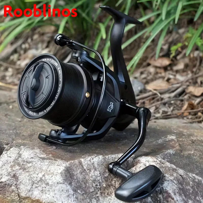 Todo metal anticorrosión serie 8000-14000 rueda giratoria de fundición larga 17 + 1BB carrete de aleación de aluminio 4,8:1 carrete de pesca de alta velocidad