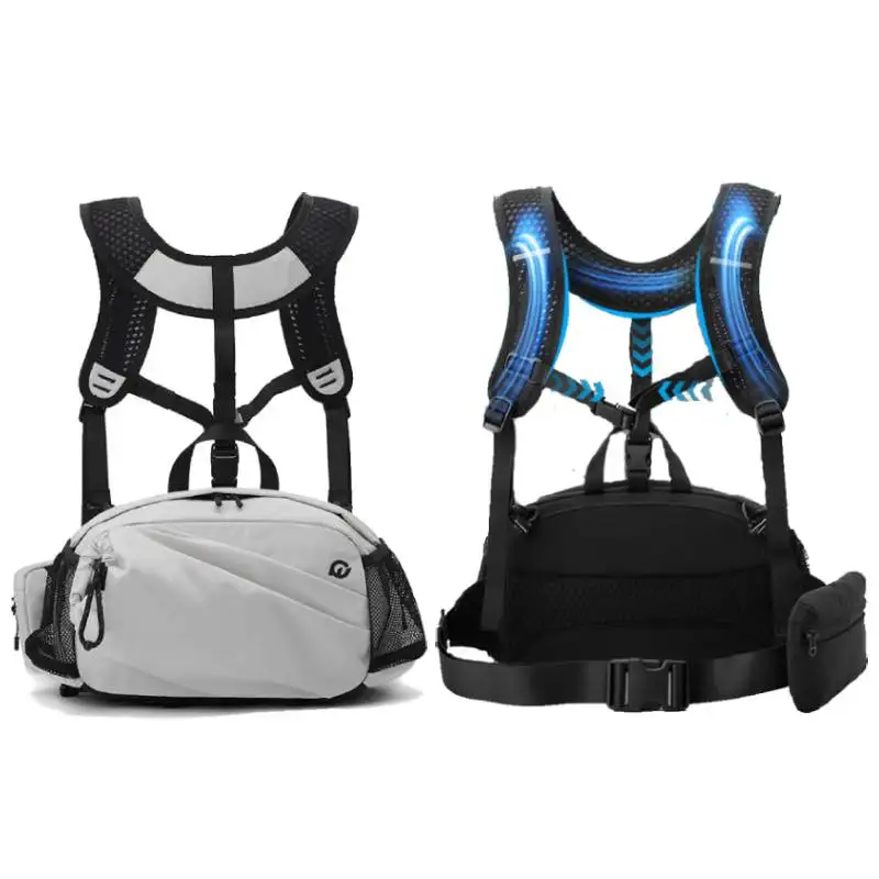 Riñonera de pesca multifunción con correa en forma de U, bolsa de pecho para correr al aire libre, bolsa de aparejo para ciclismo, riñonera portátil para deportes y caza - imagen 3