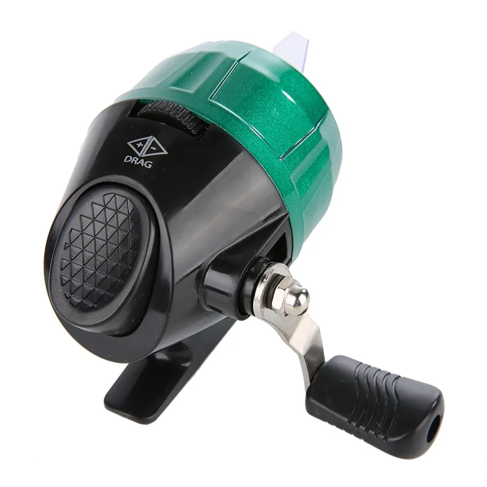 Carrete de pesca Spincast portátil de relación 3,0:1, Multicolor con brazo basculante, carrete de dardos arpón, carrete de pesca para amantes de la pesca