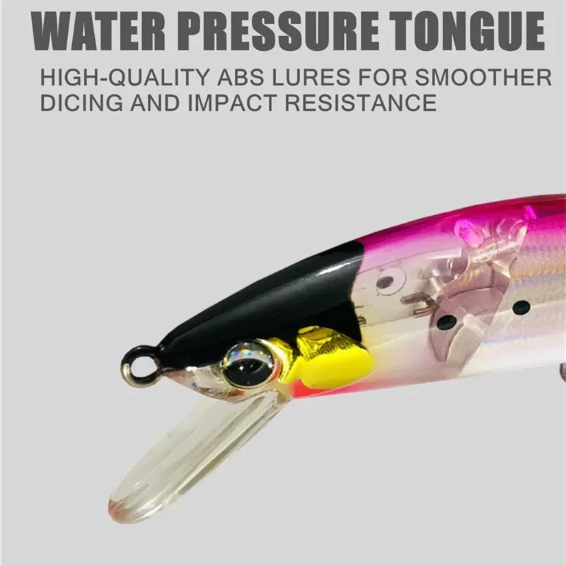 Señuelo de Pesca de pececillo con hoja Flash, 110mm, 36g, agua de mar hundida y agua dulce, Wobbler de Pesca para curricán, lubina, Pesca de carpa - imagen 5