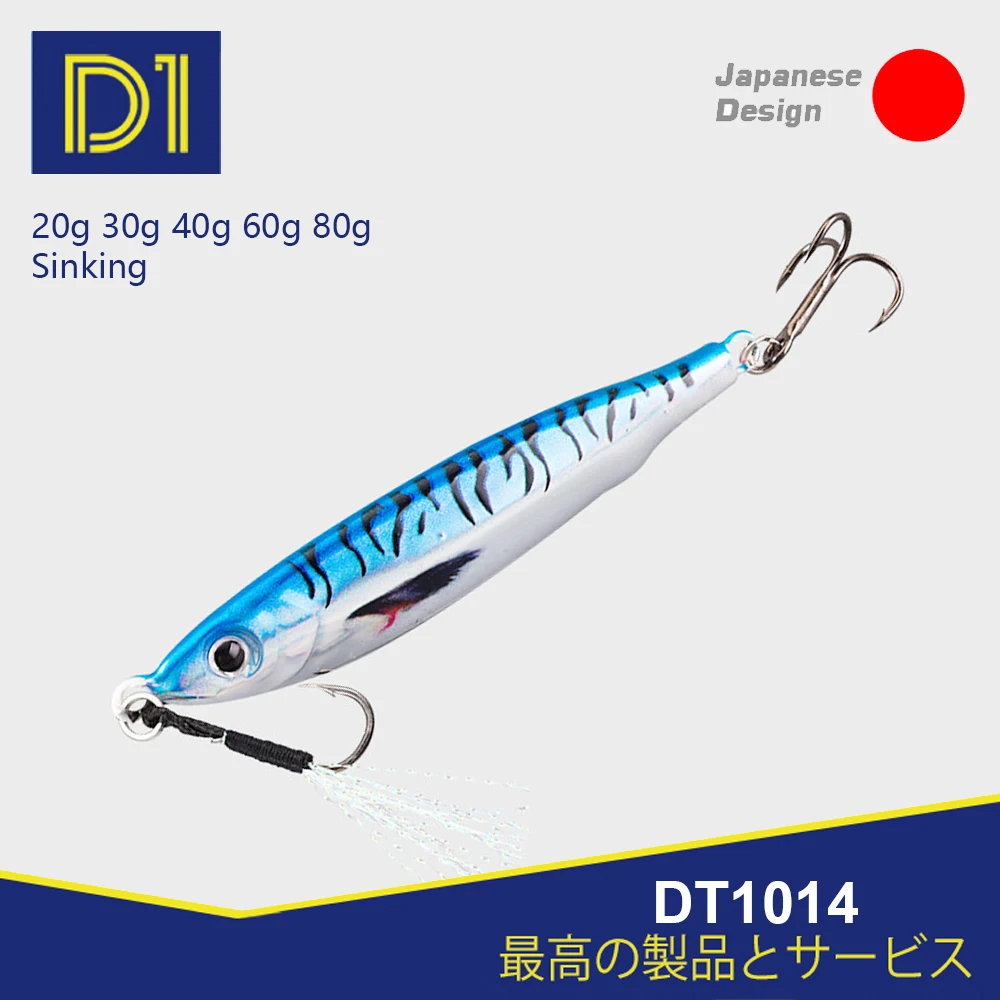 Metal D1 Señuelo Jigging Hundimiento Lento Lubina