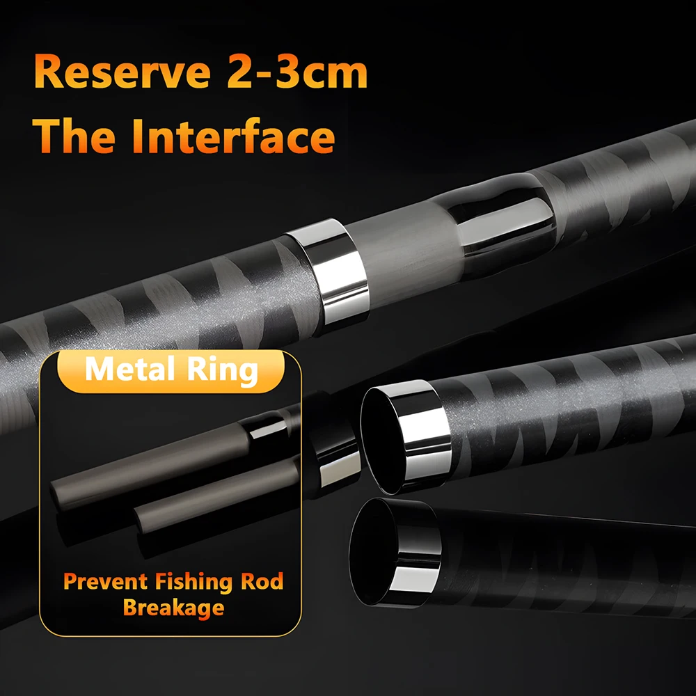 Accesorios para caña de pescar SURF Ocean Beach de 3,9 m, caña de pescar de carpa europea de mar de agua dulce, caña de pescar giratoria de pez roca de carbono - imagen 5