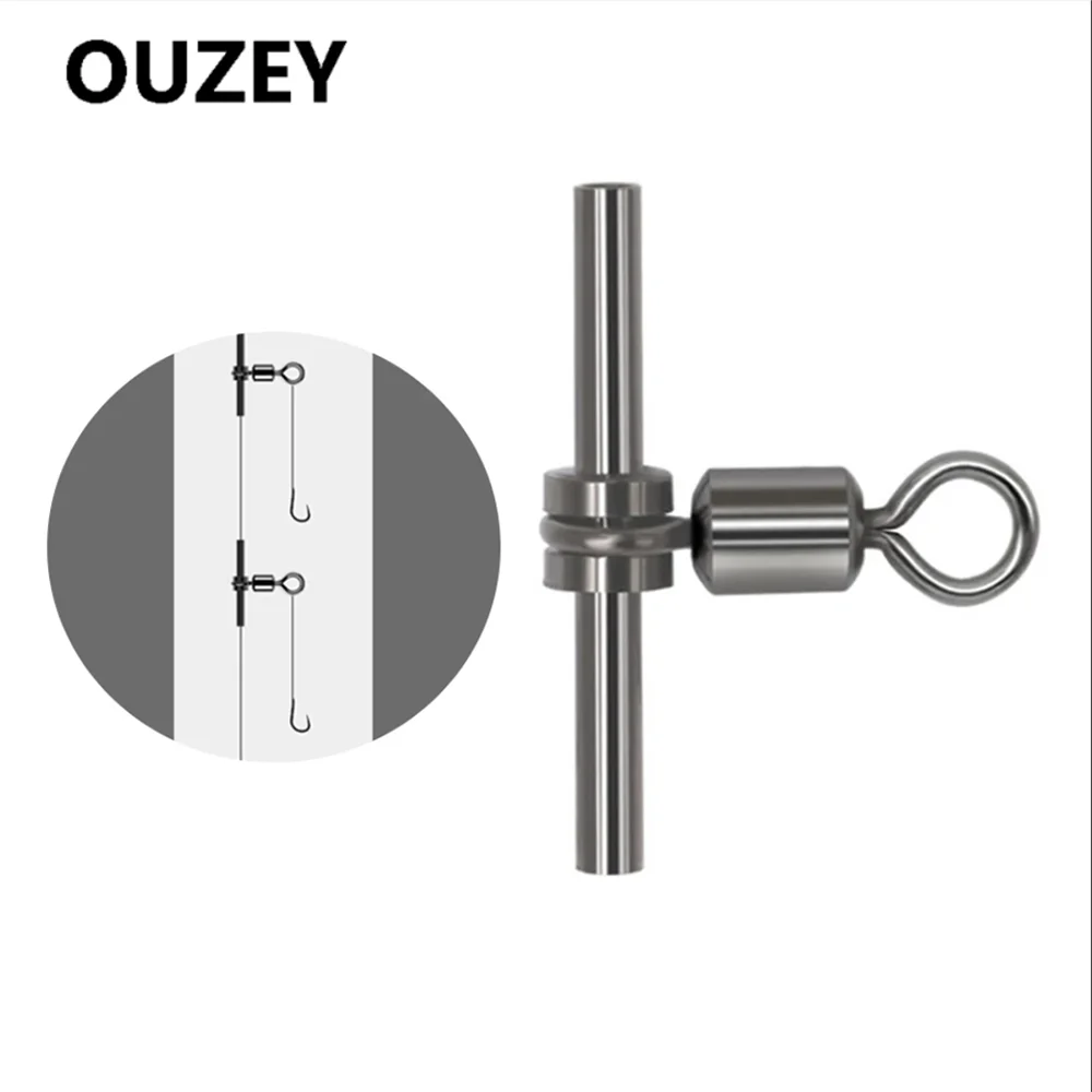 10 Uds. Conectores giratorios de pesca, divisores de anzuelos, anillo giratorio para exteriores, anzuelos, conector de línea de cebo, accesorios de herramientas de pesca - imagen 5