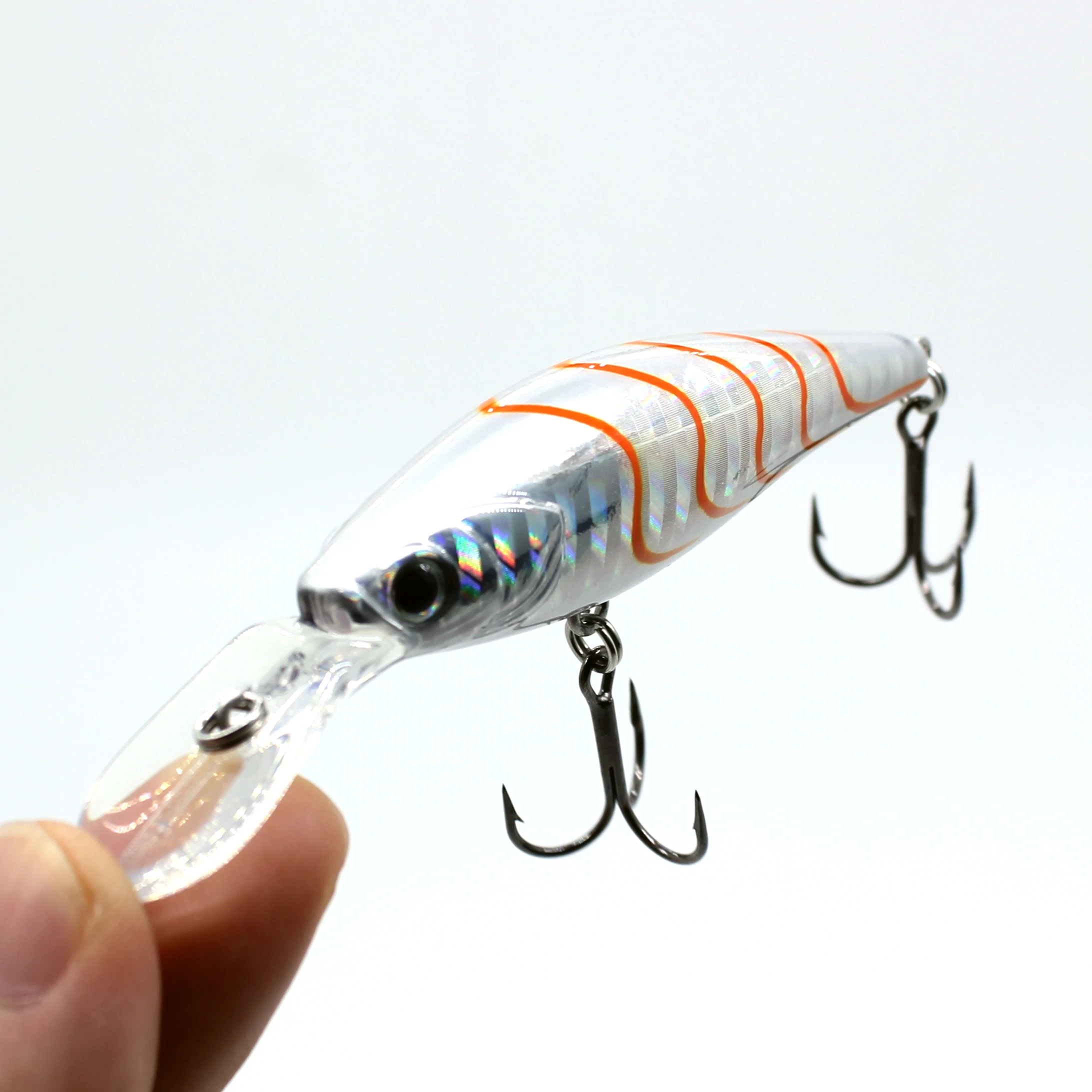 AOCLU-Cebo duro para pececillos, cebo duro de 65mm, 11g, 76mm, 17g, para barco de mar profundo, señuelo de roca VMC, anzuelos triples, calidad japonesa - imagen 4