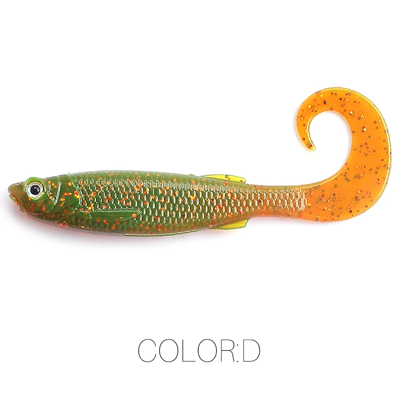 2023 supercontinente Swimbait Shad t-tail Luya cebo suave 5cm/6,5 CM Pike Zander pesca depredador ojos 3d señuelo suave Señuelos de Pesca - imagen 4