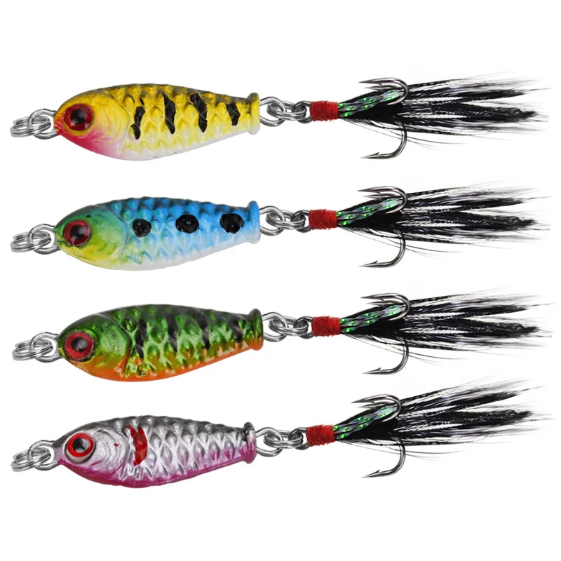 Señuelos de pesca con cuchara de metal, Wobblers, oro, lentejuelas plateadas, cebos giratorios, trucha, lubina, Lucio, aparejos de pesca, 3cm, 6g, 1 pieza - imagen 3