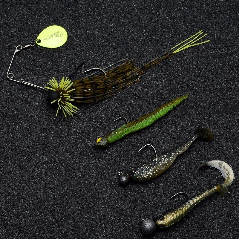EliteLure Elliott Mustang versátil compuesto lentejuelas negro Pit Wild Fishing Bass LuRE accesorios de cebo - imagen 4