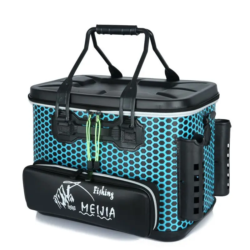 Caja de pesca con señuelo multifunción, caja de caña plegable y gruesa, cubo para peces vivos, aparejos de pesca para acampar, cajas de herramientas para peces vivos - imagen 5