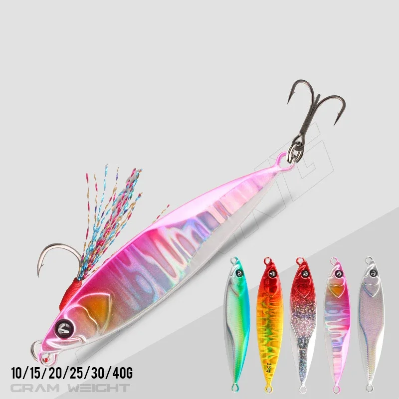 Señuelo de plantilla de Metal de 47,4mm/52, 5mm, fundición a tierra, señuelo de Jigging, plantilla lenta de 10G/15G, plantilla de juego ligero, trucha, atún, cuchara de pescado Artificial, 1 Uds. - imagen 2