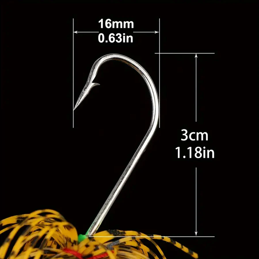 Spinnerbait 17g para lucio – señuelo sinking giratorio de metal - imagen 3