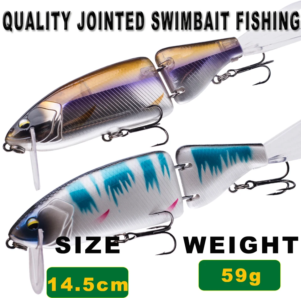 Experimente la emoción de la pesca de trajes de baño articulada con nuestro cebo versátil y duradero