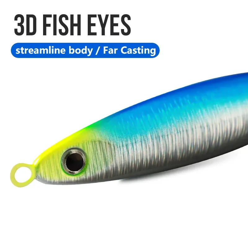 TAIYU, 60g, anzuelo de pesca de metal, Señuelos de Pesca, Señuelos de Pesca, cebo duro, luminoso y artificial - imagen 3