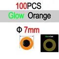 7mm 100pcs Orange