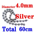 4.0mm silver 3pcs