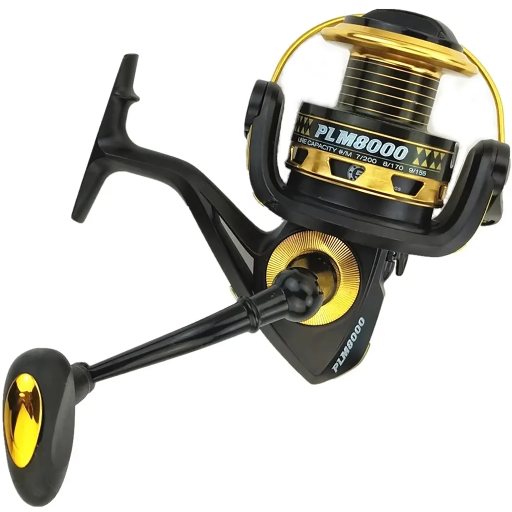Carrete de pesca giratorio PLM2000/6000/8000, mango de metal, carrete giratorio grande, rodamientos de bolas, 6 carretes, mano izquierda, mano derecha, carrete de agua de mar - imagen 4