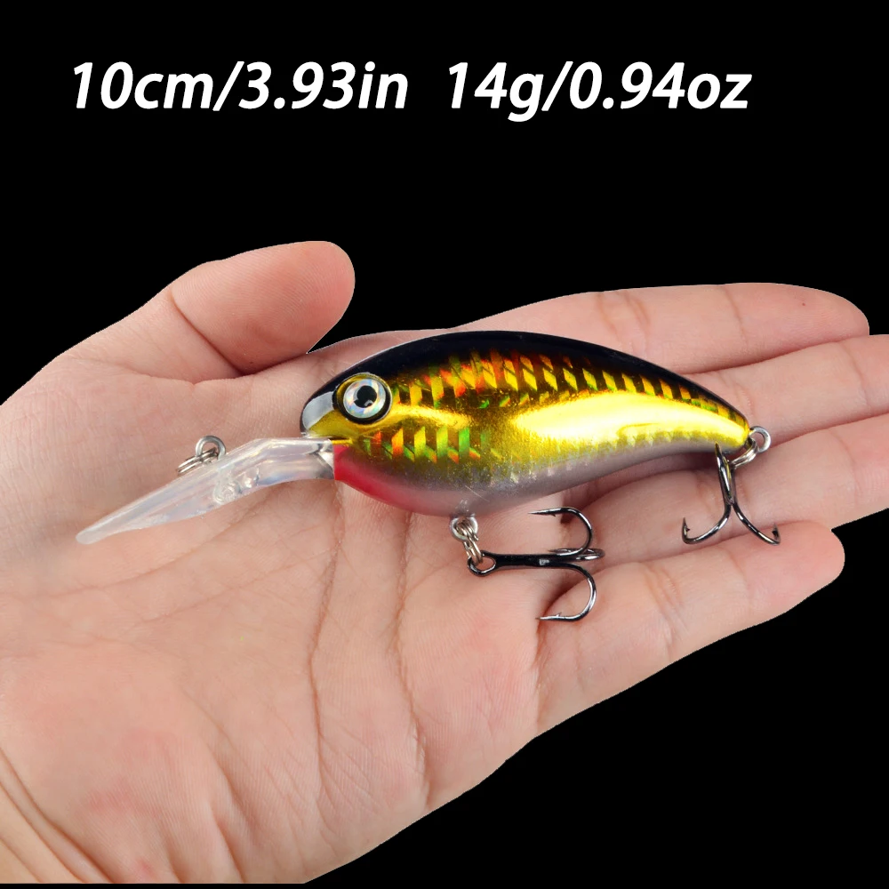 5 uds manivela señuelo de Pesca cebo Wobbler Minnow Isca ojos artificiales 3D señuelos Crankbait para lubina Lucio carpa aparejos de Pesca - imagen 2