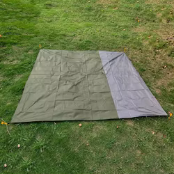 Nueva tienda de campaña con huellas, lona para suelo, portátil, plegable con saco, estera de bolsillo ultraligera, estera de Picnic de poliéster, Camping y senderismo