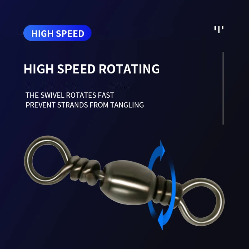 ORJD 20-50 Uds barril giratorio pesca giratorio Snap anillo sólido gancho inoxidable señuelo conector accesorios de pesca aparejos - imagen 3