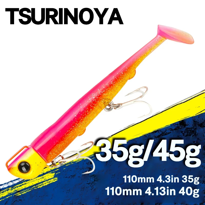 TSURINOYA Jig Head T Tail – Vinilo hundimiento lubina y lingueta