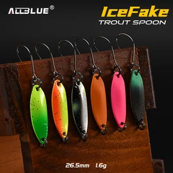 ALLBLUE IceFake cuchara latón trucha corriente