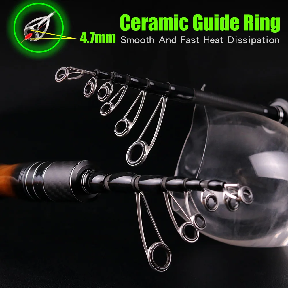 Caña de pescar BAKAWA de 1,8 M, caña de pescar giratoria de agua salada, equipo de Pesca portátil, aparejos de Pesca, accesorios de Pesca - imagen 2