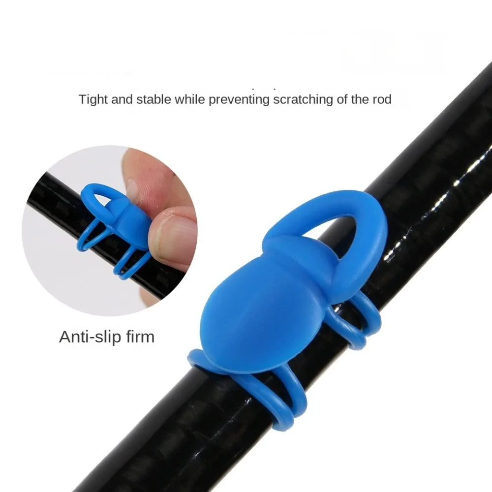 Anzuelo de pesca de silicona, soporte seguro para mantener, accesorios de señuelo, anzuelos de plantilla, mantenimiento seguro para caña de pescar, herramienta de fundición de cebo, 5 uds. - imagen 4