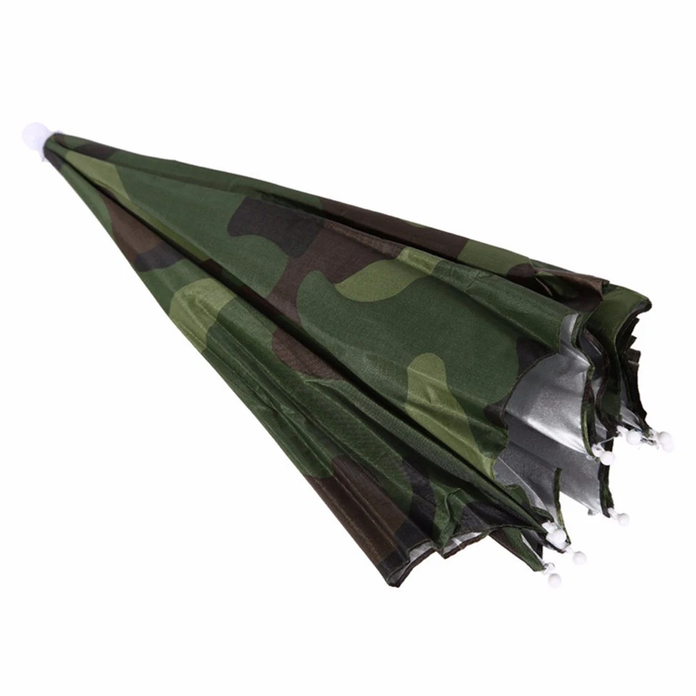 Paraguas portátil para la lluvia, sombrilla plegable para pesca, montada en la cabeza, impermeable, ligera, para pesca al aire libre - imagen 4