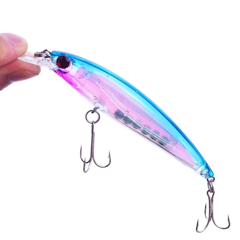 Señuelo de plástico rígido flotante con anzuelo, cebo Elidéal para la pesca de la lubina o el lucio, 11 cm, 13,5 g, 1 unidad - imagen 2